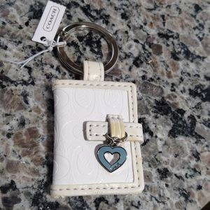 White Coach Fob Purse Charm
